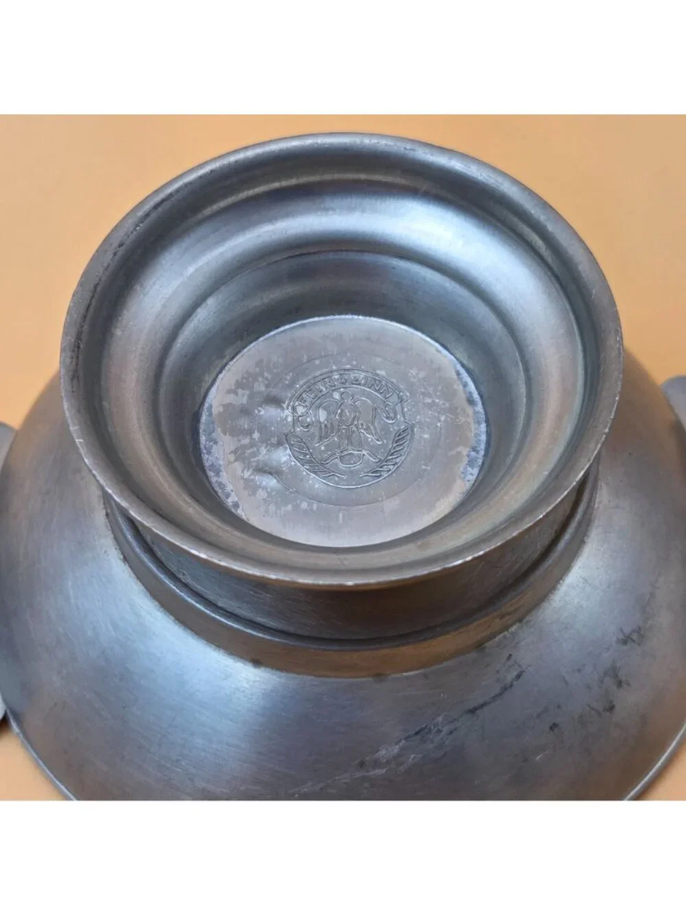 BMF Nürnberg Fein Zinn German Pewter Porringer Brandy Bowl Original Tag